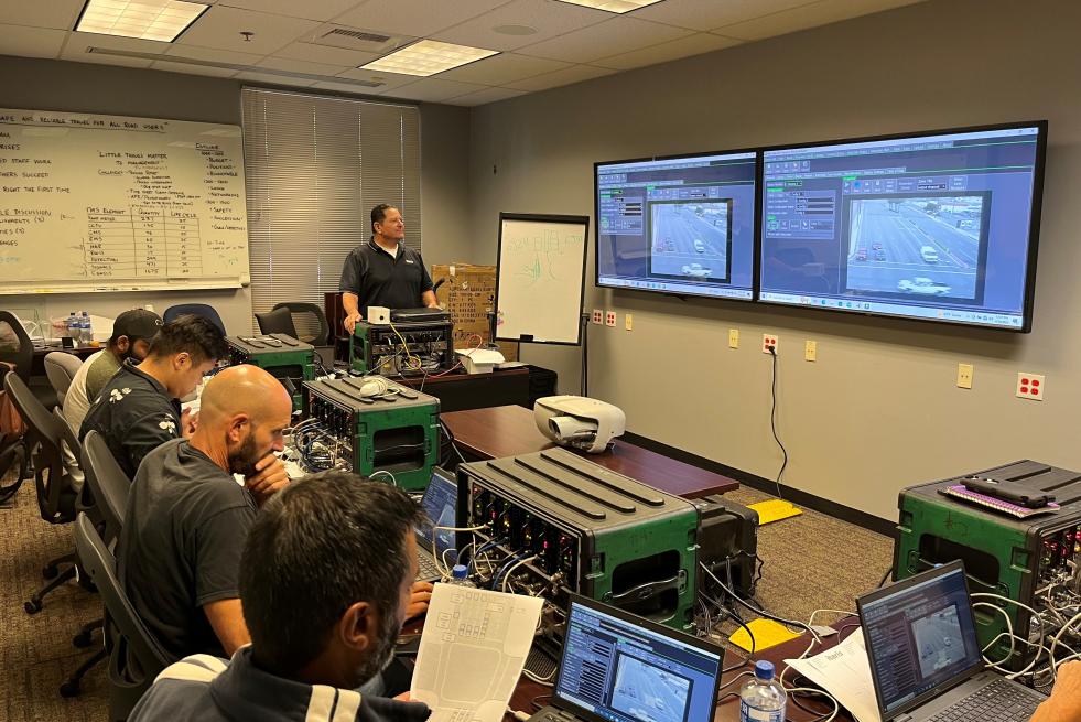 Iteris personnel holding an in-person training session